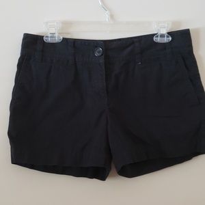 Ann Taylor Loft black khaki mid rise shorts